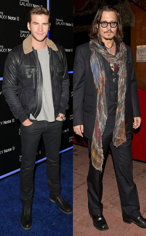 Liam Hemsworth, Johnny Depp Liam Hemsworth, Johnny Depp